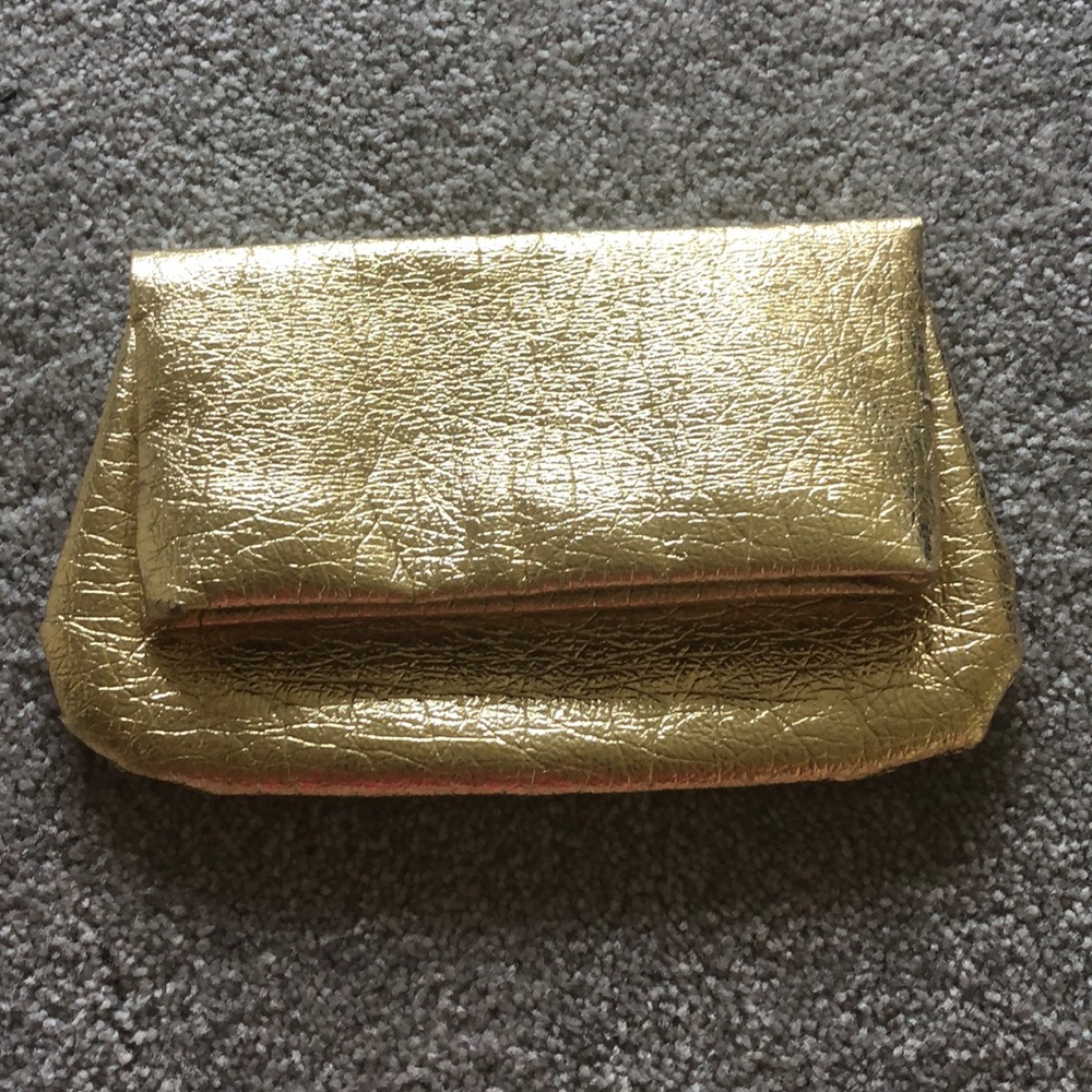Vintage Gold ‘foil’ clutch Evening bag Purse
